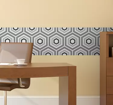 Greca adesiva stile configurazione esagonale - TenStickers