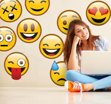 Kit stickers emoticons Whatsapp - TenStickers