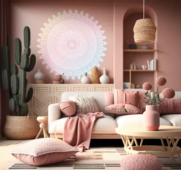Mandala indiano adesivo psichedelico - TenStickers