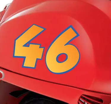 Numeri adesivi moto quarantasei - TenStickers