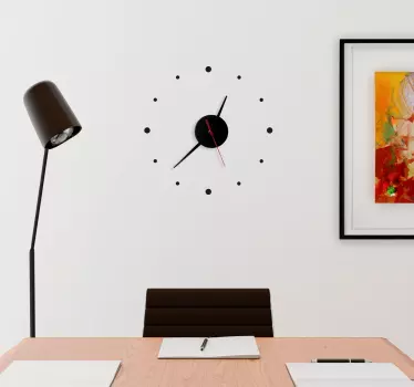 Orologio adesivo da parete ore piccole - TenStickers