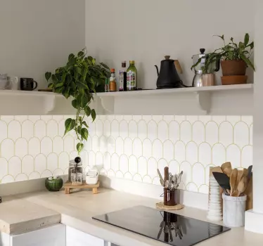 Pellicola adesiva per piastrelle della cucina - TenStickers