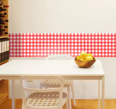 Pellicola adesiva quadri tovaglia - TenStickers
