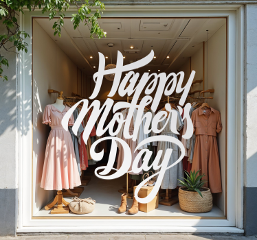 Adesivo per vetrine lettering per la festa della mamma - TenStickers