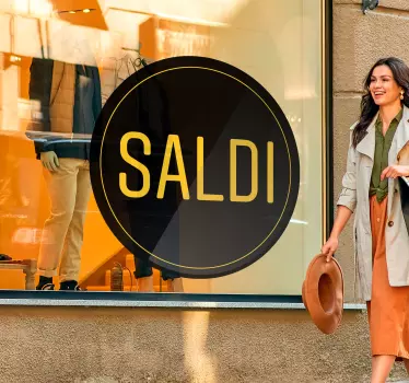 Vetrofanie saldi promozione della forma circolare - TenStickers