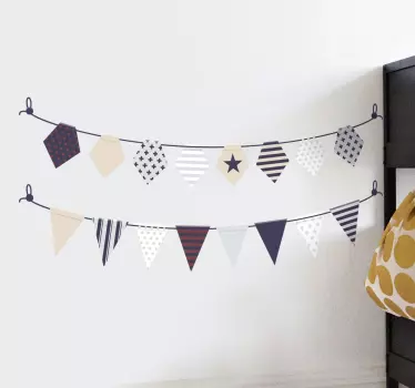 Set di stickers bandiere eleganti - TenStickers