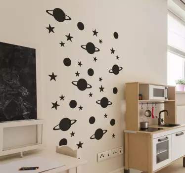 Set di 50 stickers pianeti - TenStickers