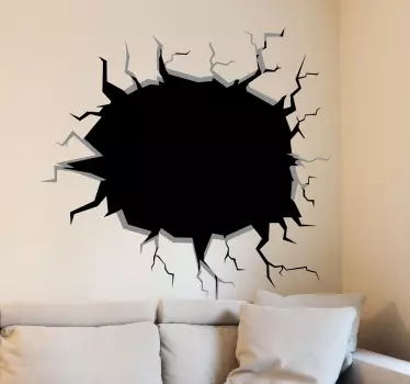 Adesivo 3D buco parete - TenStickers