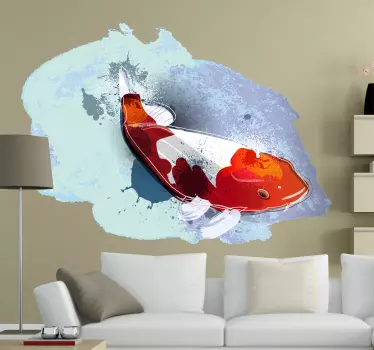 Adesivo muro acquarello pesce - TenStickers