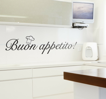 Adesivo cucina buon appetito - TenStickers