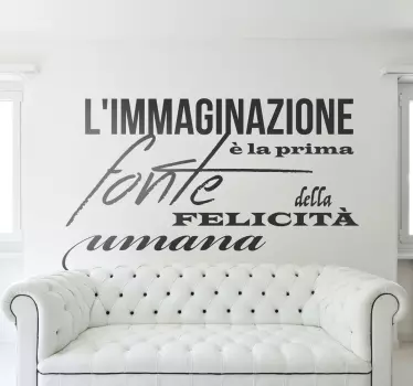 Adesivo muro frase Leopardi - TenStickers