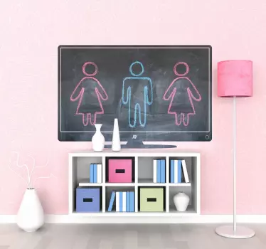 Adesivo muro lavagna tv - TenStickers