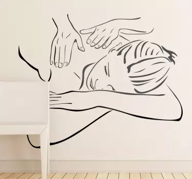 Adesivo muro massaggio spa - TenStickers