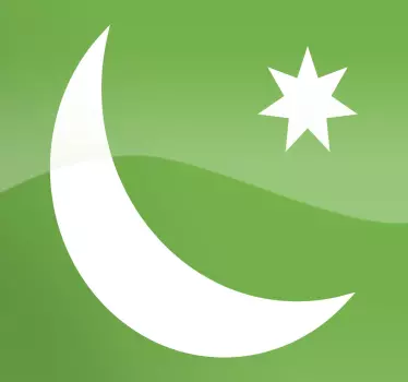 Adesivo muro mezza luna stella - TenStickers