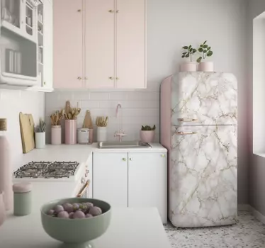 Adesivo texture marmo rosa - TenStickers