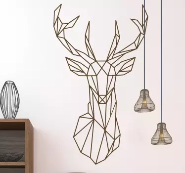 Adesivo animale cervo origami - TenStickers