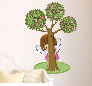 Sticker bambini angelo rosa - TenStickers