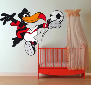 Sticker bambini corvo calciatore - TenStickers