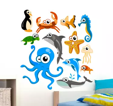 Sticker bambini in fondo al mar - TenStickers
