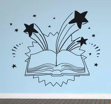 Sticker bambini libro immagina stelle - TenStickers