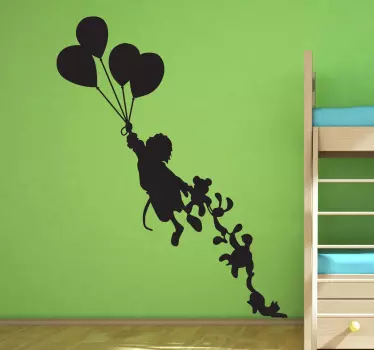 Sticker bambini silhouette volo bimba - TenStickers