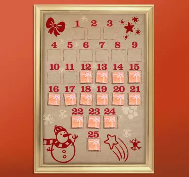 Sticker Calendario Avvento Natale - TenStickers