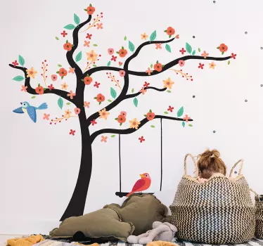 Adesivo murale albero primavera - TenStickers