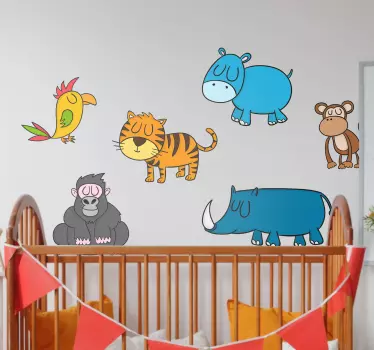 Adesivo murale animali dormienti - TenStickers
