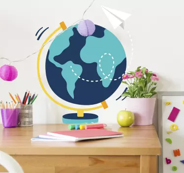 Adesivo murale mappamondo - TenStickers