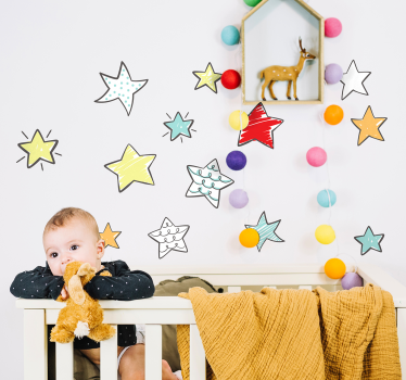 Adesivo murale set di adesivi stellati - TenStickers
