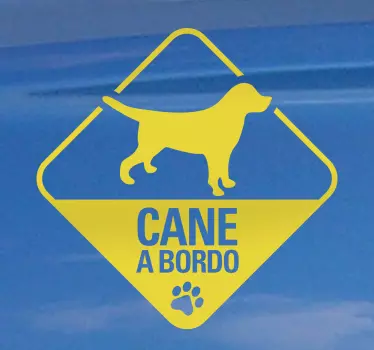 Sticker cane a bordo stilizzato - TenStickers