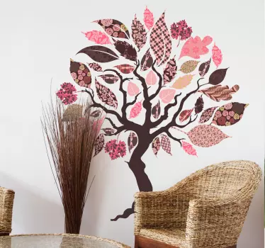 Sticker da sala albero patchwork - TenStickers
