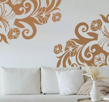 Sticker decorativo angoli floreali - TenStickers
