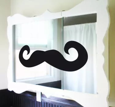 Sticker decorativo baffi specchio - TenStickers