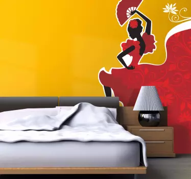 Sticker decorativo ballerina di flamenco - TenStickers