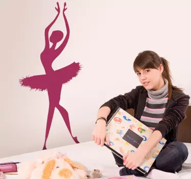 Sticker decorativo ballerina pirouette - TenStickers