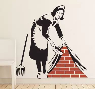 Sticker decorativo Bansky pulizie - TenStickers