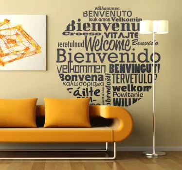 Sticker decorativo benvenuto lingue - TenStickers