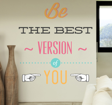 Sticker decorativo best version of you - TenStickers