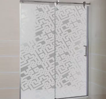 Sticker decorativo box doccia circuiti - TenStickers
