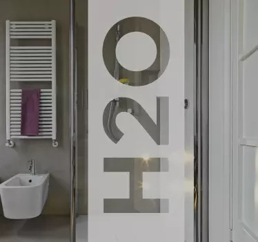 Sticker decorativo box doccia H20 - TenStickers