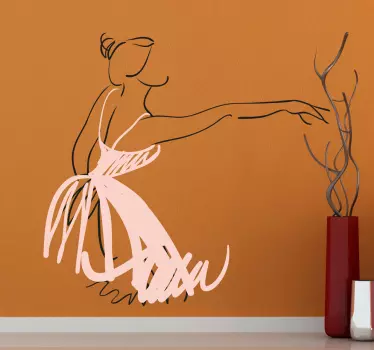 Sticker decorativo bozza balletto - TenStickers