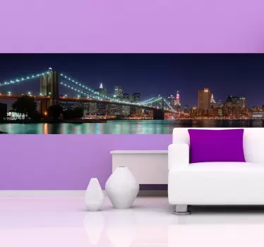 Sticker decorativo Brooklyn illuminato - TenStickers