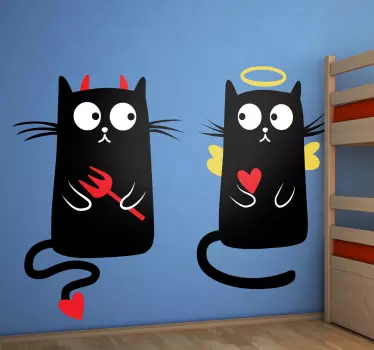 Sticker decorativo buono e cattivo - TenStickers