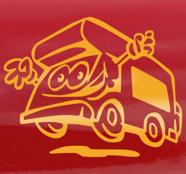 Sticker decorativo camper felice - TenStickers