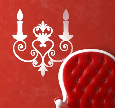 Sticker decorativo candelabro da parete - TenStickers