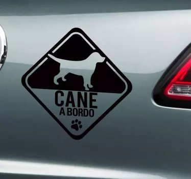 Sticker decorativo cane a bordo invertito - TenStickers