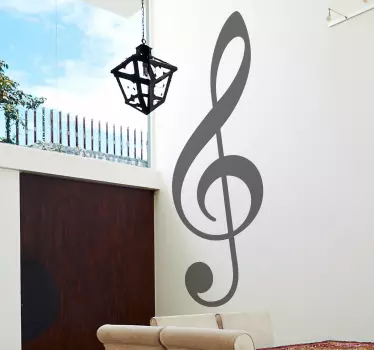 Sticker decorativo chiave di sol - TenStickers