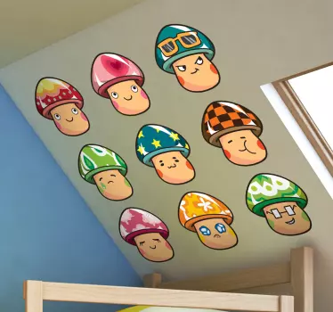 Sticker decorativo collezione funghi - TenStickers