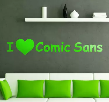 Sticker decorativo Comic Sans - TenStickers